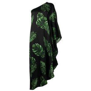 L’AGENCE SELENA LEAF-PRINT ONE-SHOULDER DRESS IN MULTI  Size: XS/T